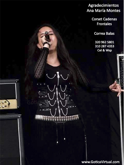 ana maria montes vocalista corset cadenas frontales ropa rockera metalera domicilios bogota soacha envios todo el pais