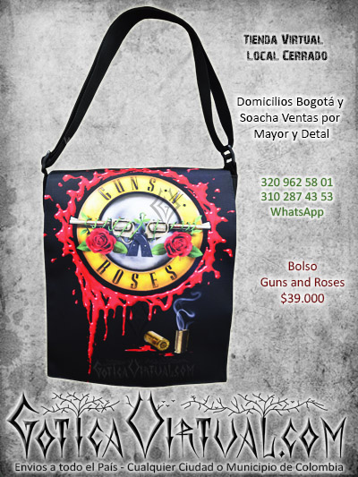 bolso maleta guns and roses envios domicilios todo el pais bogota medellin pasto bucaramanga leticia putumayo barranquilla cartagena arauca