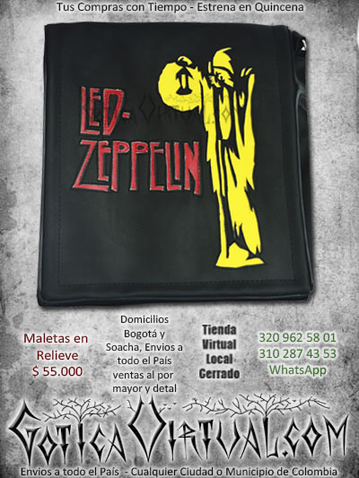 maleta bordada relieve economica bandas led zeppelin venta online envios bogota armenia santander quindio risaralda popayan colombia