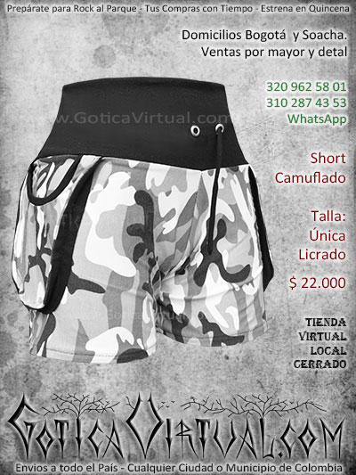 short camuflado manchas economico bonito venta online envios bogota armenia cali tunja santander cucuta colombia
