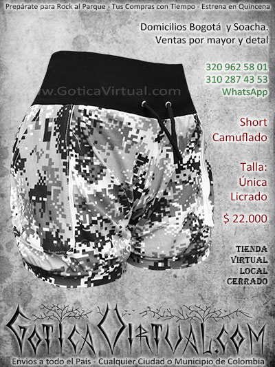 short camuflado pixelado economico bonito venta online envios bogota armenia cali tunja santander cucuta colombia