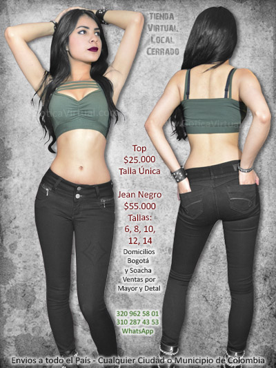 jean negro top verde tienda online rock metal bogota armenia monteria cesar tunja huila choco pasto boyaca colombia