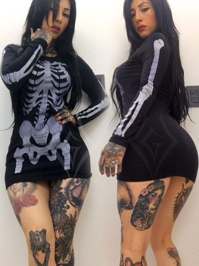 vestido licrado ropa boutique rock alternativo estampado halloween cuenta huesos dark store tienda punk skin domicilios soacha chia mosquera zipaquira funza tocancipa mayorista colombia