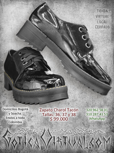 zapatos cortos charol tienda online venta boutique rock metal bogota pasto tolima villavicencio mosquera colombia