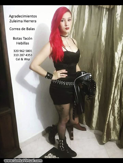 zuleima herrera correa balas botas tacon hebillas ropa rockera metalera domicilios bogota soacha envios todo el pais colombia