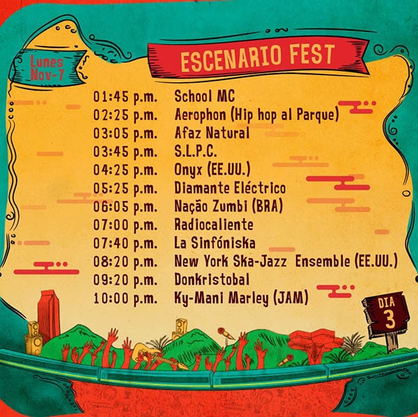 festival altavoz dia 3 lunes programacion ciudad medellin lugar aeroparque juan pablo II noviembre la sinfoniska diamante electrico donkristobal ky mani marley eventos metalzone