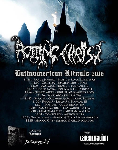 rotting christ concierto bogota colombia noviembre auditorio lumiere domingo black metal banda internacional grecia eventos metalzone