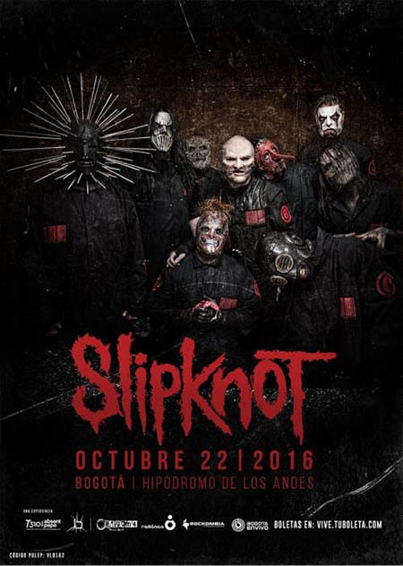 slipknot concierto bogota colombia hipodromo andes chia octubre sabado nu metal banda internacional estados unidos organizador sueno stereo sas eventos metalzone
